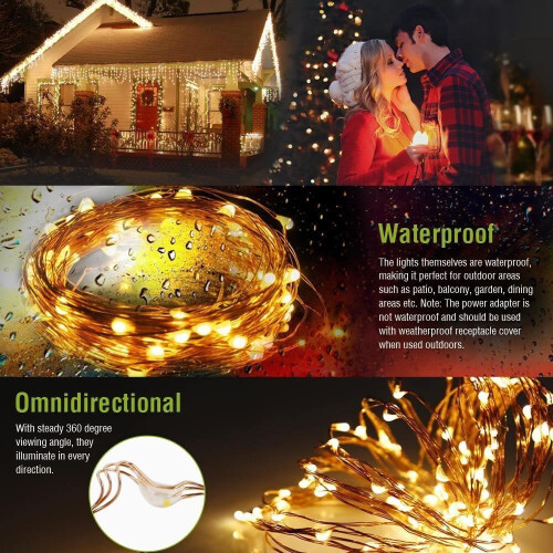 Ranpo (20M 200LEDs, Multicolour) 10M 20M LED Solar String Fairy Lights Xmas Decor 2