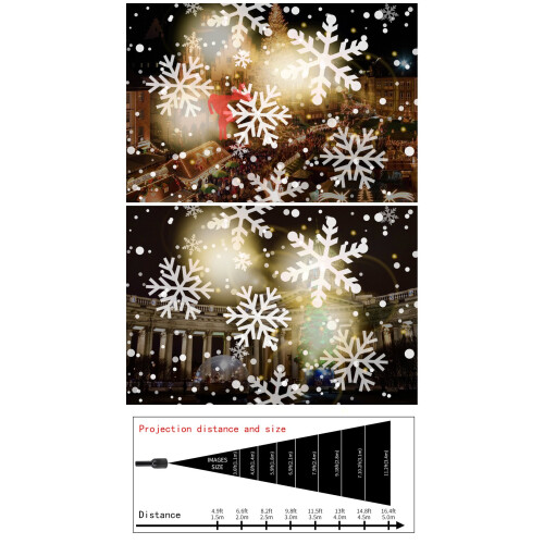 Ranpo Indoor Snowflake LED Projector Lights Christmas Snowfall Light Xmas Decoration 2