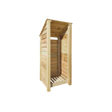 (6ft, Light Green) Wooden Log Store - Reverse Roof (L-79cm, H-126cm / 180cm, W-81cm)