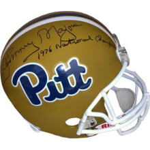 Athlon Sports CTBL-028269 Johnny Majors Signed Pittsburgh Panthers Riddell FS Rep Helmet 1976 National Champions - JSA