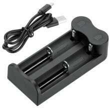 2 Slots 26650 18650 16340 Li-ion Batteries 3.7V Rechargeable Battery Charger USB