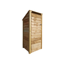 (6ft, Light Green) Wooden Log Store With Door And Kindling Shelf - Reverse Roof (L-79cm, H-126cm / 180cm, W-81cm)