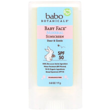 Babo Botanicals, Face do Bebê, Protetor Solar Mineral, SPF 50, Sem Fragrância, 0,6 oz (17 g)