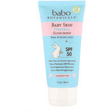 Babo Botanicals, Sensitive Baby, Mineral Sunscreen Lotion, SPF 50, Uden parfume, 3 fl oz (89 ml)