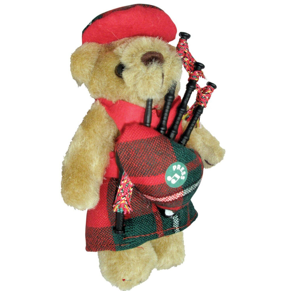 I Luv Ltd Macgregor Tartan Musical Teddy Bear Scottish Gift, Made In Scotland