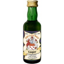 Cooper Clan Crest Miniature Whisky Collectable 5cl Bottle, Made in Scotland