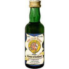 Flower of Scotland Crest Miniature Whisky Collectable 5cl Bottle, Made in Scotland
