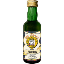 Fleming Clan Crest Miniature Whisky Collectable 5cl Bottle, Made in Scotland