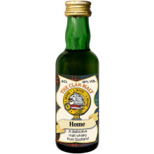 Home Clan Crest Miniature Whisky Collectable 5cl Bottle, Made in Scotland