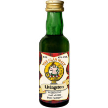 Livingston Clan Crest Miniature Whisky Collectable 5cl Bottle, Made in Scotland
