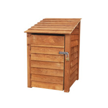 (4ft, Rustic Brown) Wooden Tool Store - Standard Roof (L-79cm, H-126cm / 180cm, W-81cm)