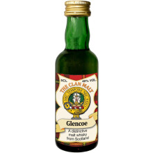 MacDonald of Glencoe Clan Crest Miniature Whisky Collectable 5cl Bottle, Made in Scotland