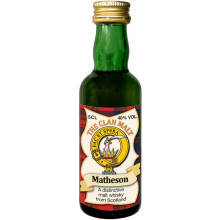 Matheson Clan Crest Miniature Whisky Collectable 5cl Bottle, Made in Scotland