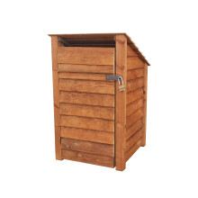 (4ft, Rustic Brown) Wooden Tool Store - Reverse Roof (L-79cm, H-126cm / 180cm, W-81cm)