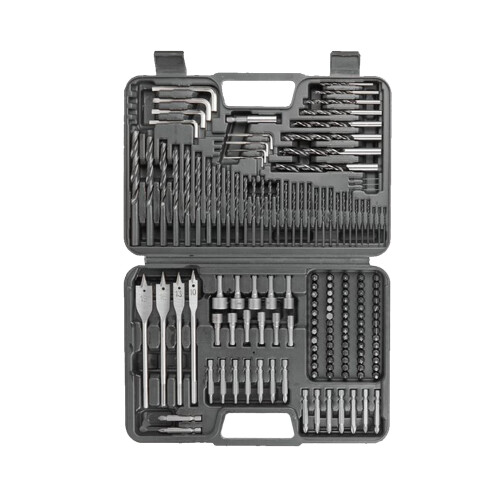 150 Piece Drill Bit Set HSS Masonry Wood Flat Pozi Bits 1