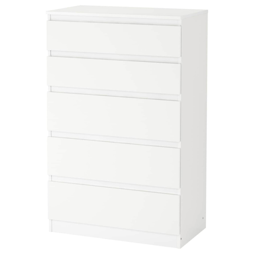 IKEA Kullen Drawer Set Chest of Drawers Bedroom Furniture - 5 Draw Chest in White