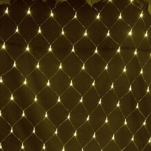 (Warm White, 4MX6M 880LED) 6x4M LED Curtain Window Net Mesh String Fairy Lights Waterproof Plug Xmas Lamps