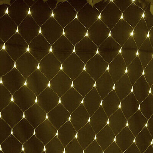 (Warm White, 4MX6M 880LED) 6x4M LED Curtain Window Net Mesh String Fairy Lights Waterproof Plug Xmas Lamps