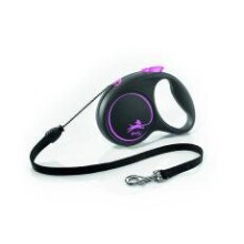 Flexi Black Design Cord M Pink 5m 1-20kg (16ft 1-44lbs)
