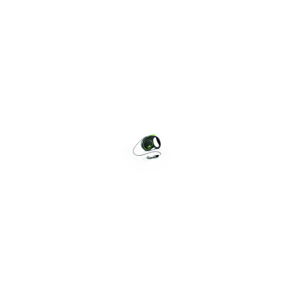 Flexi Black Design Cord Xs Green 3M 1-8Kg (10Ft 1-18Lbs)