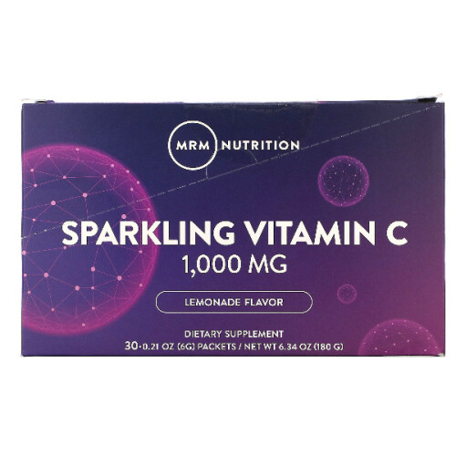 MRM, Sparkling Vitamin C, Lemonade, 1000 mg, 30 Packets, 6g