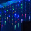 (Multi-Coloured) Christmas Shower Rain Icing String Fairy Lights LED Curtain Window Decor 1