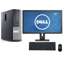 Dell Optiplex Business Bundle Core i3 PC 22 Inch Monitor, Windows 10 - Refurbished