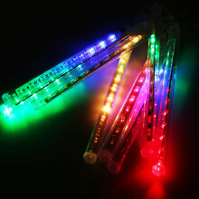 (Multi-Colour, 00 Plug (220-240V)) 30CM LED Meteor Shower Falling Rain Drop Icicle Snow Hanging Lights Christmas Xmas Decor