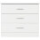 Seconique Nevada 3 Drawer Chest White Gloss 3