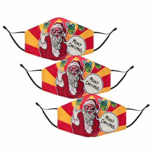3x Termin8 Merry Christmas Design Breatheable Masks- Design 10 2