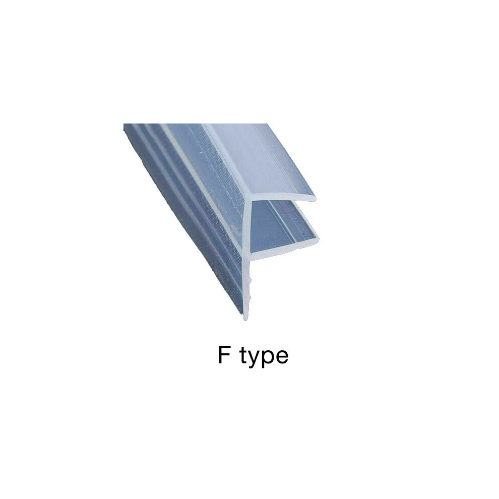 (F Type 6mm) Bath Shower Screen Door Seal Strip For 4-8mm Glass