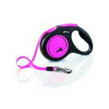 Flexi New Neon Tape M Pink 5m 1-25kg (16ft 1-55lbs)