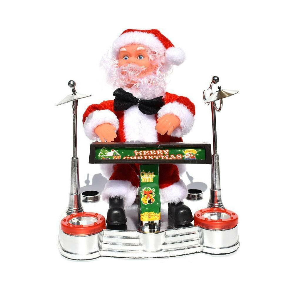 (Play Piano Santa) Christmas Electric Music Singing Santa Claus Doll Toys Xmas Ornament Decor Doll