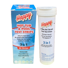 Happy Hot Tubs 3 Way Chlorine Test Strips Dip Sticks PH Alkalinity Tub