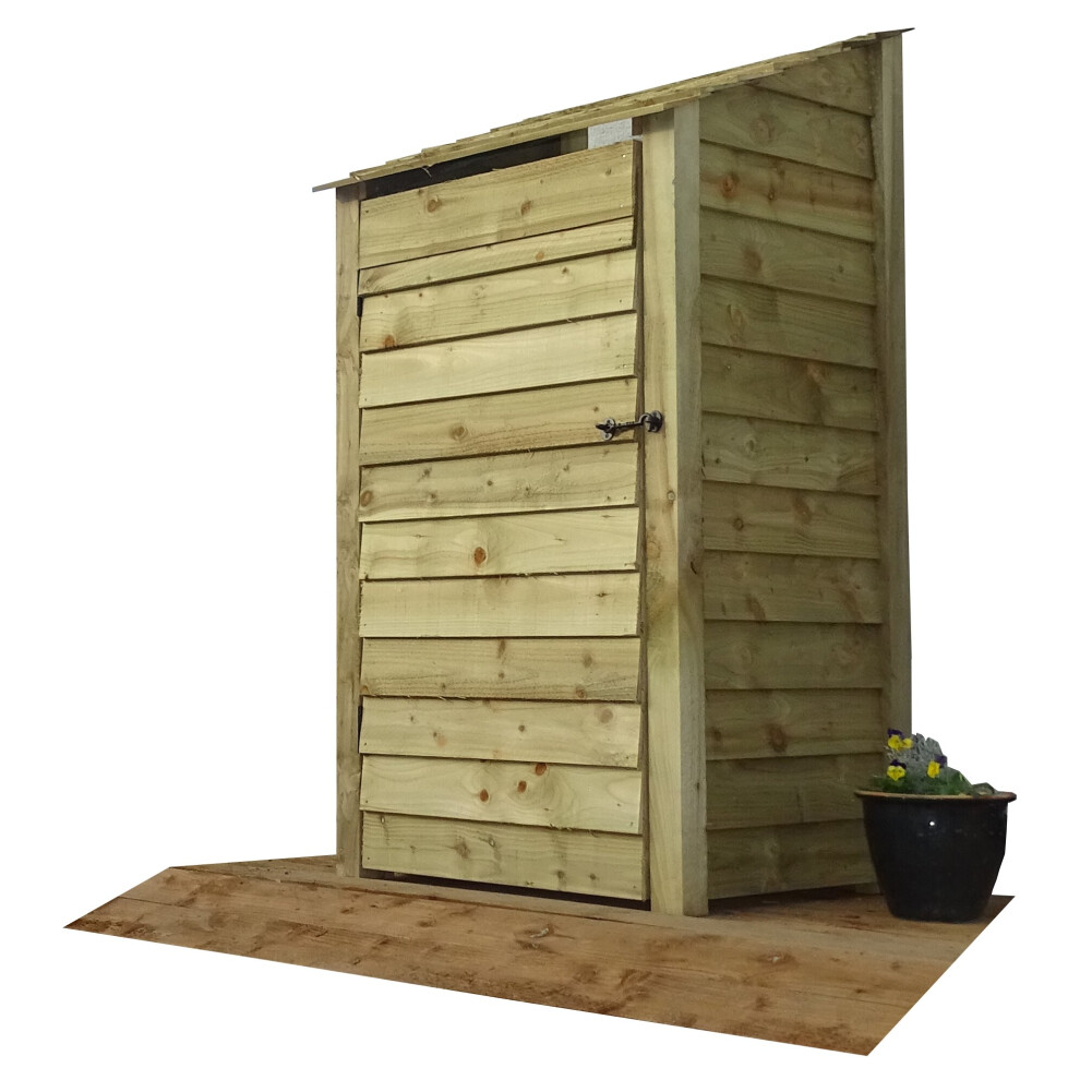 (6ft, Light Green) Wooden Log Store With Door - Standard Roof (L-99cm, H-126cm / 180cm, W-81cm)-image-OPC-P6GYFRP-NEW