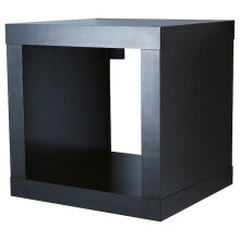 KEA KALLAX 1 Cube Storage Bookcase Square Shelving Unit, Black-Brown