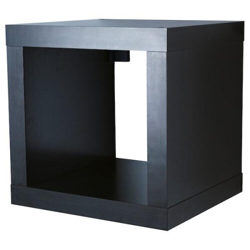 KEA KALLAX 1 Cube Storage Bookcase Square Shelving Unit, Black-Brown 1