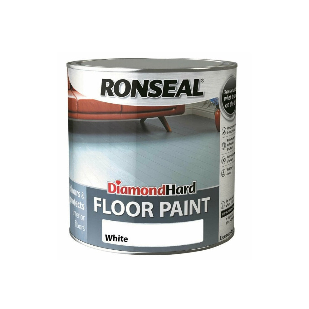 Ronseal Diamond Hard Floor Paint 750ml White