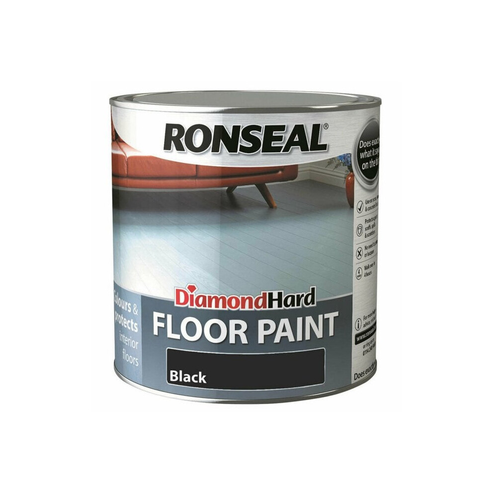 Ronseal Diamond Hard Floor Paint 750ml Black