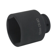 52mm 1/2-Inch Drive 6-Point Impact Socket for Hub Nuts - Range Rover / Land Rover, Chrome Vanadium, Hardened & Corrosion-Resistant