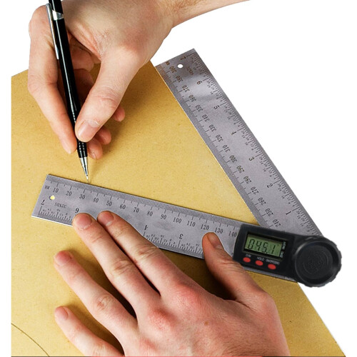 Digital LCD Angle Finder Stainless Steel Rule Trend 400mm 2