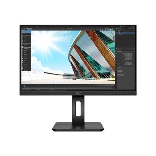 AOC Monitor AOC 24P2Q 60 cm (23,8 polegadas) (DVI, HDMI, DisplayPort, hub USB, tempo de resposta de 4 ms, 1920x1080, 75 Hz, giratório) preto