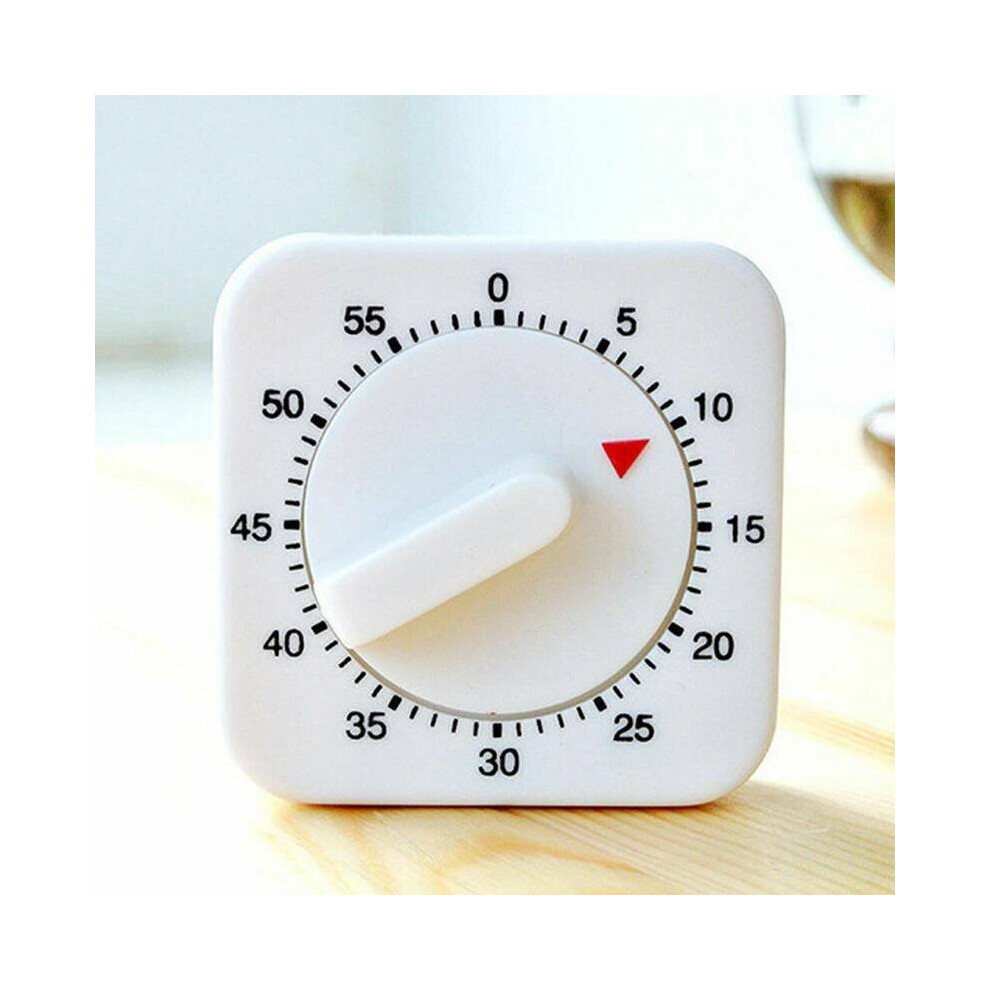 Kitchen Timer Square Shaped Portable Cooking Mechanical Counter Countdown Alarm