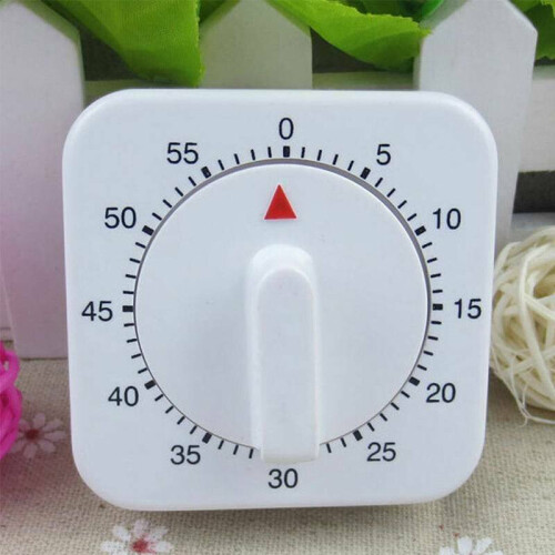 Kitchen Timer Square Shaped Portable Cooking Mechanical Counter Countdown Alarm 2