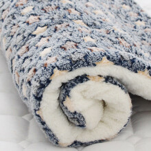 (Blue Star, 49*32cm) Puppy Pet Blanket Cat Dog Bed Mattress Soft Kennel Fleece Calming Sleeping Mats