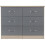 Seconique Nevada 6 Drawer Chest Grey Gloss/Light Oak Effect Veneer 4