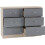 Seconique Nevada 6 Drawer Chest Grey Gloss/Light Oak Effect Veneer 5
