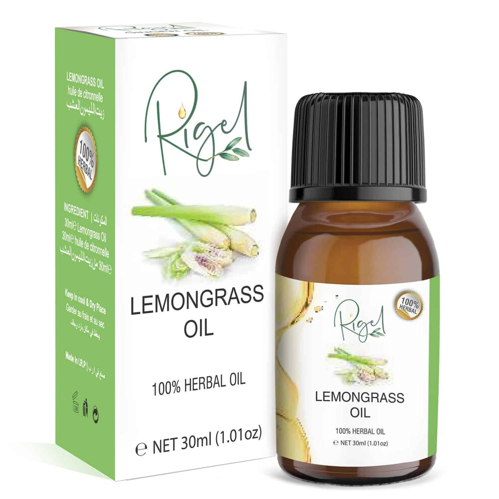 Rigel - 100% Lemongrass Oil | Oil Helps Against Stress And Anxiety - 30Ml