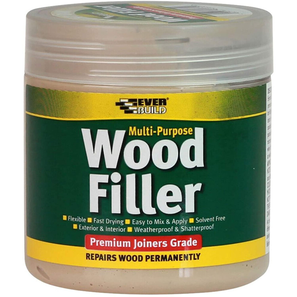 Everbuild Multi-Purpose Wood Filler Oak 250 Ml Light
