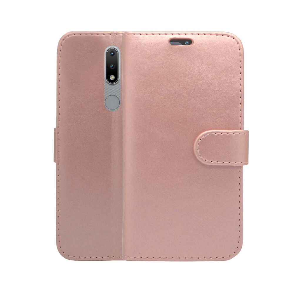 (Rose ) For Nokia 2.4 Wallet Flip Pu Leather Pouch Case Cover Gold 304063167299